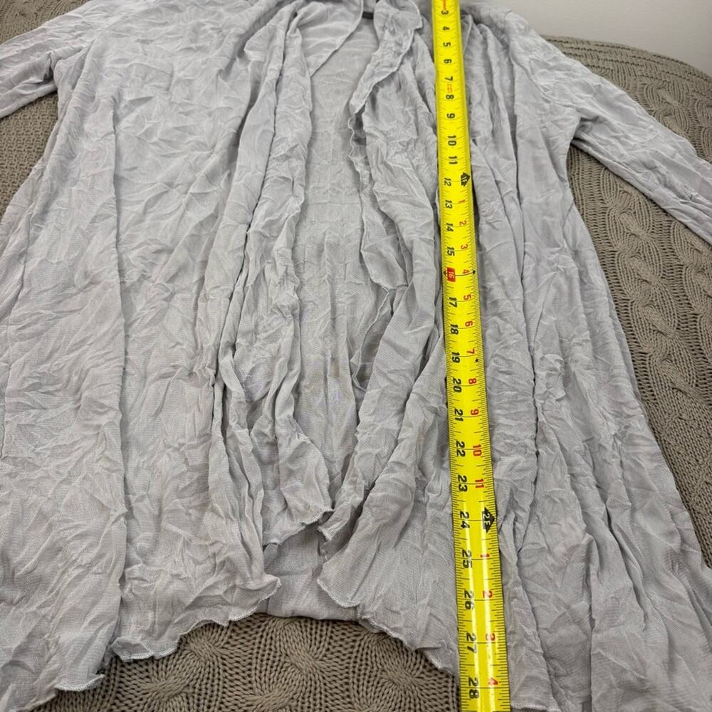 By JJ Gray/Silver Crinkled Long Lightweight Women’s Cardigan M - Picture 9 of 10